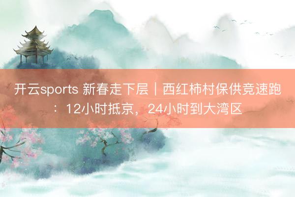 开云sports 新春走下层｜西红柿村保供竞速跑：12小时抵京，24小时到大湾区